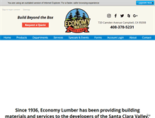 Tablet Screenshot of economylumber.com